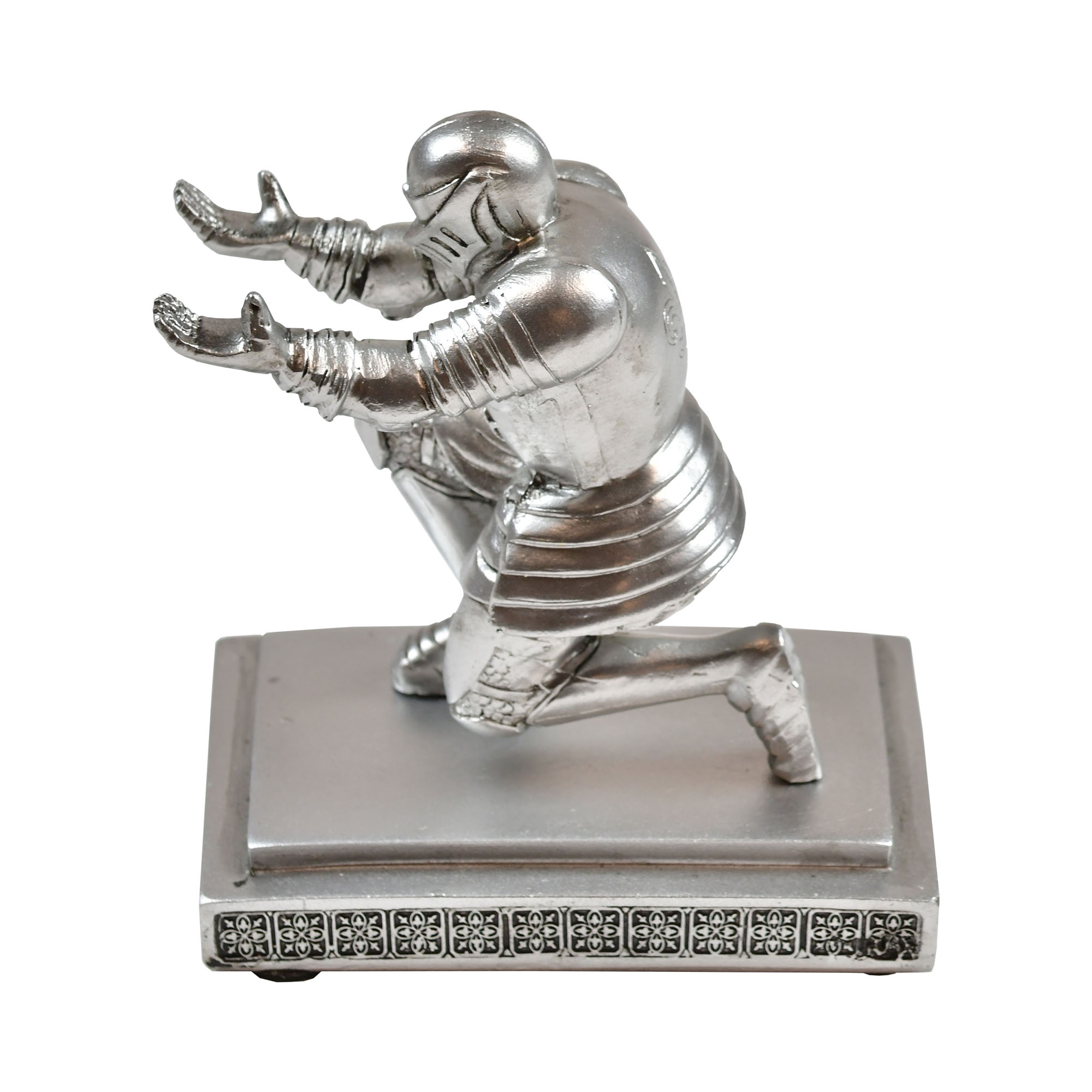 Ritter Figur – Halter für Brieföffner, Knieender mittelalterlicher Ritter