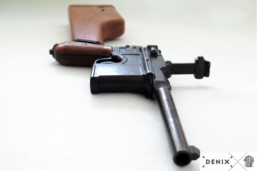 Mauserpistole C96 mit Gewehrschaft aus Holz, Deutschland 1896