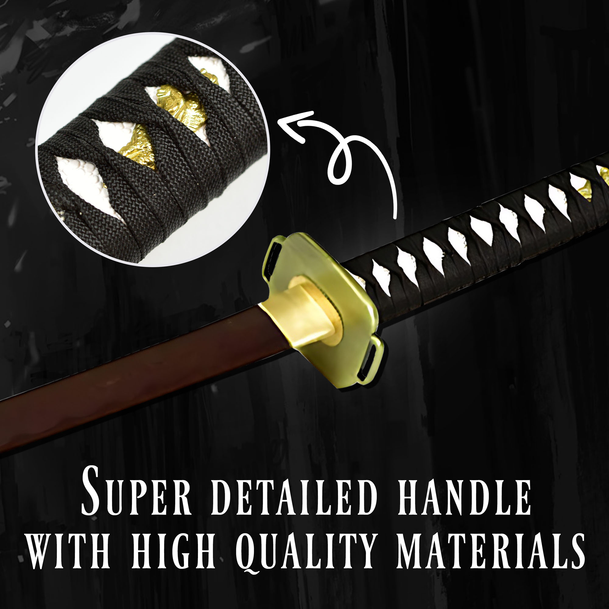 Sephiroth Masamune Schwert - handgeschmiedet & gefaltet, Set - Blutdamast Edition