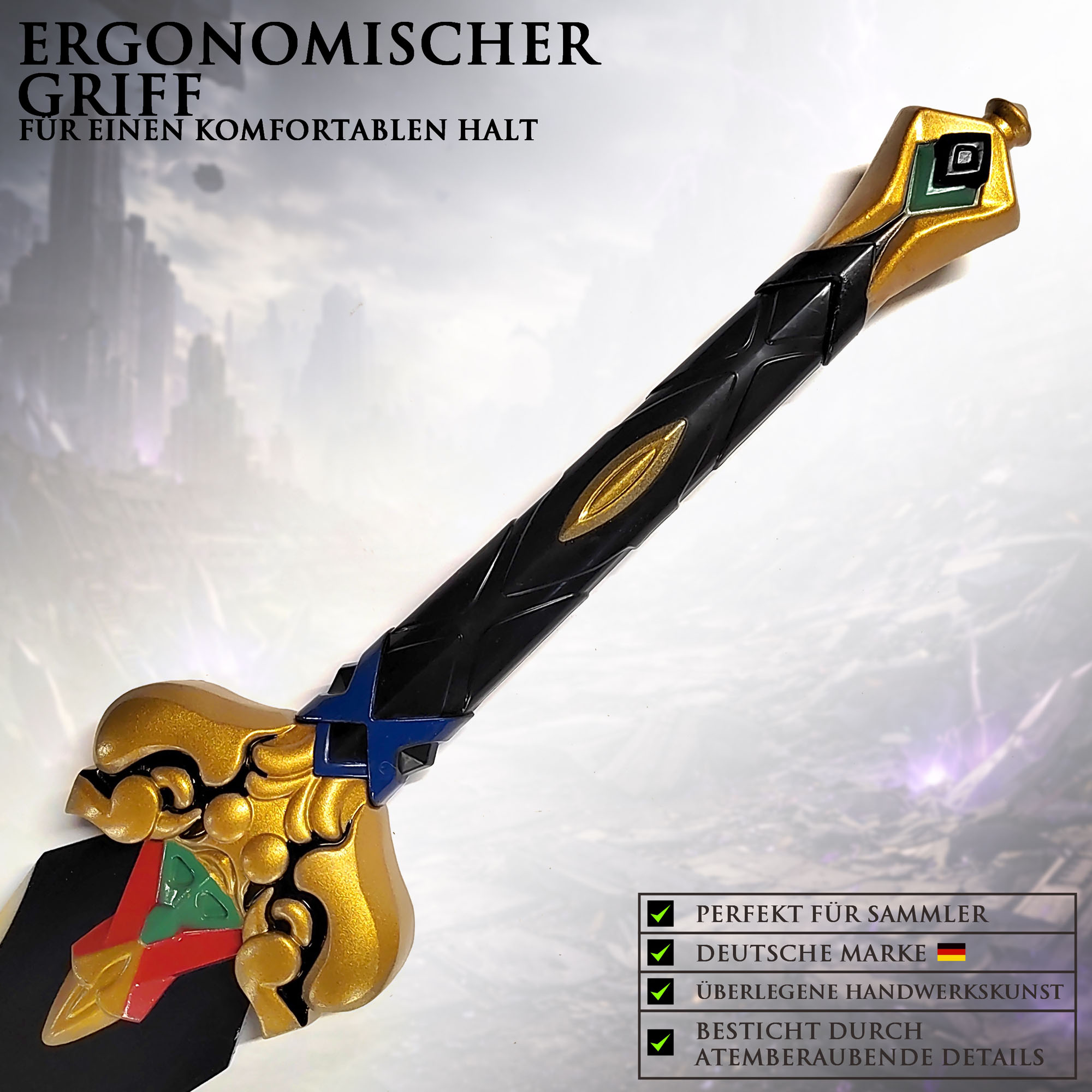 Honkai: Star Rail Blade Schwert 103cm | Massives Edelstahl Katana Replik (1,6kg) mit PU-Scheide | Stellaron Jäger Cosplay Waffe & Gaming Deko | HSR Merch