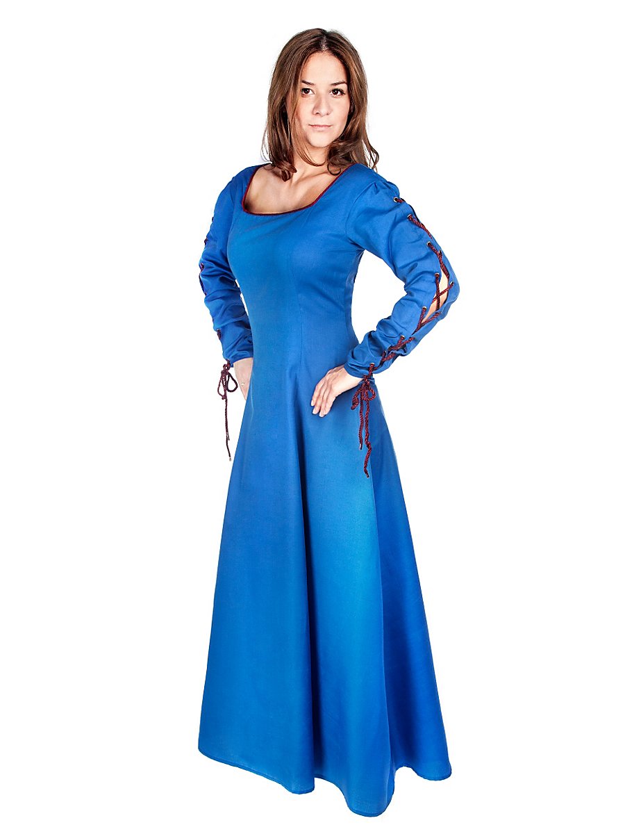 Blaues Kleid mit Schnürungen, Größe XL