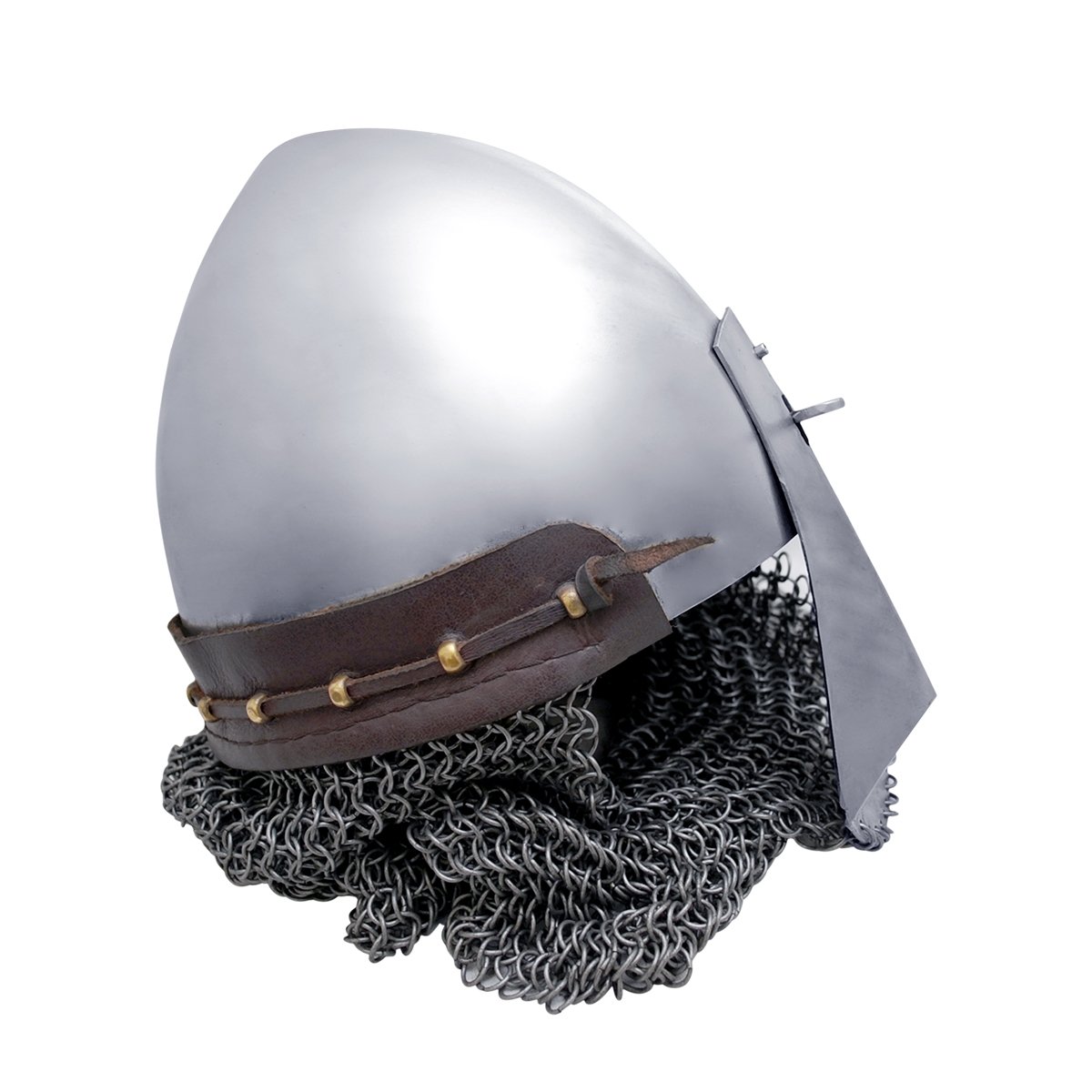Beckenhaube mit Brünne (vernietet) – 14. Jahrhundert, Größe L