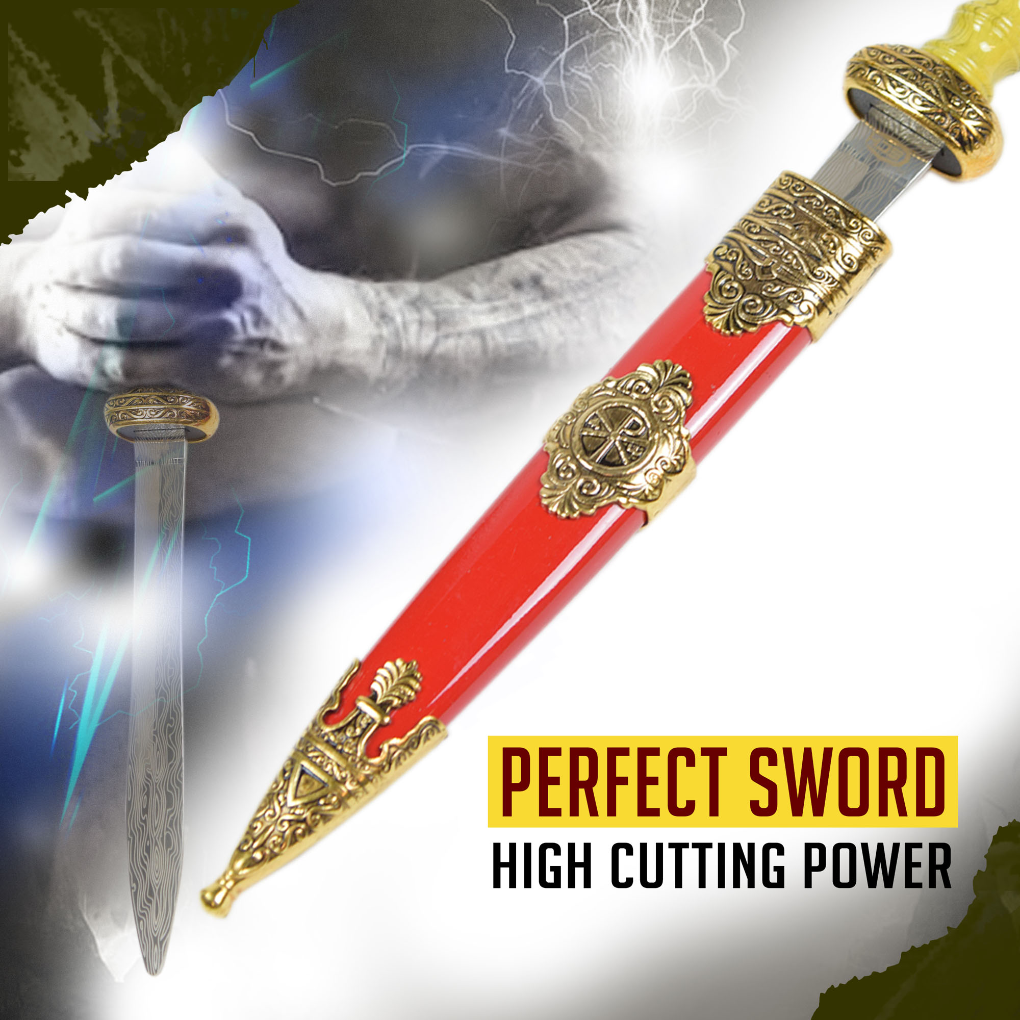 Roman Gladius - Miniaturschwert, Goldversion