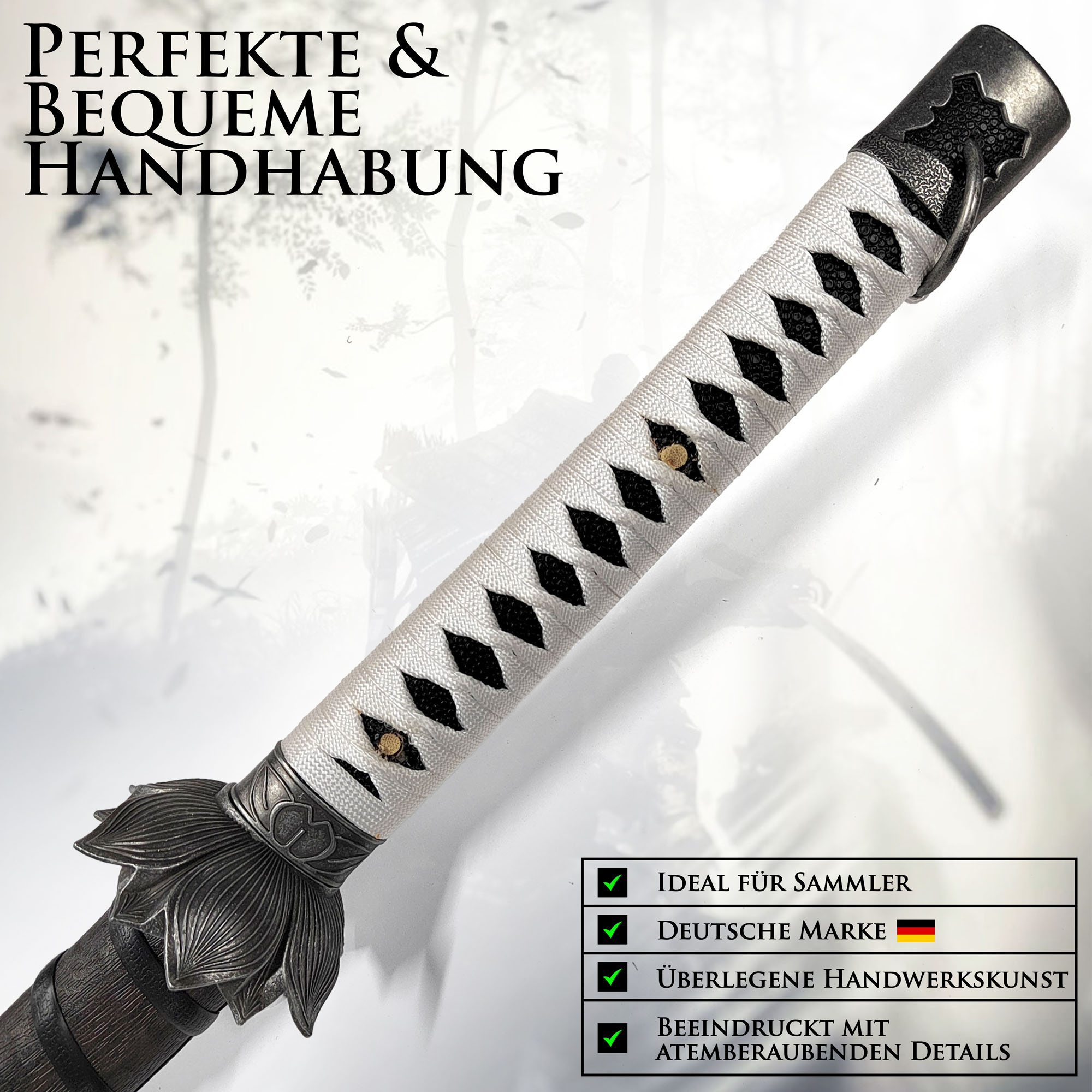 Sekiro: Shadows Die Twice – Black Mortal Blade Schwert mit Scheide, Handgeschmiedete und scharfe Klinge