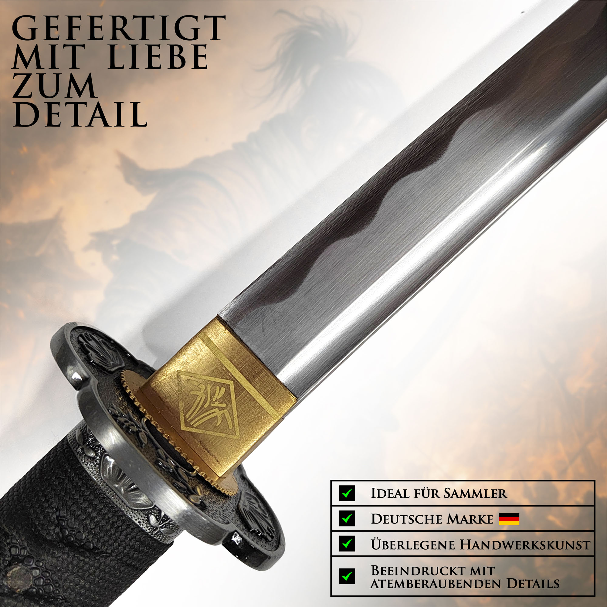 Sekiro: Shadows Die Twice - Kusabimaru Katana mit Scheide, handgeschmiedete und scharfe Klinge