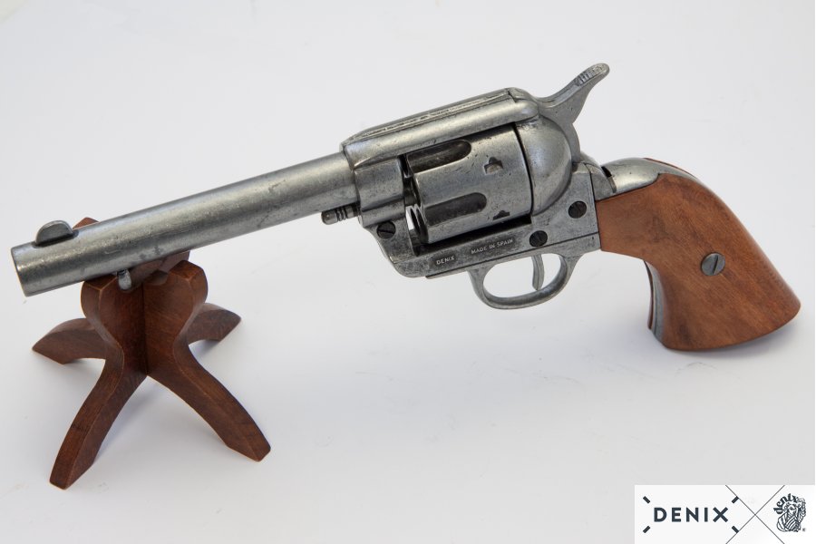 45er Colt Peacemaker grau mit 6 Patronen