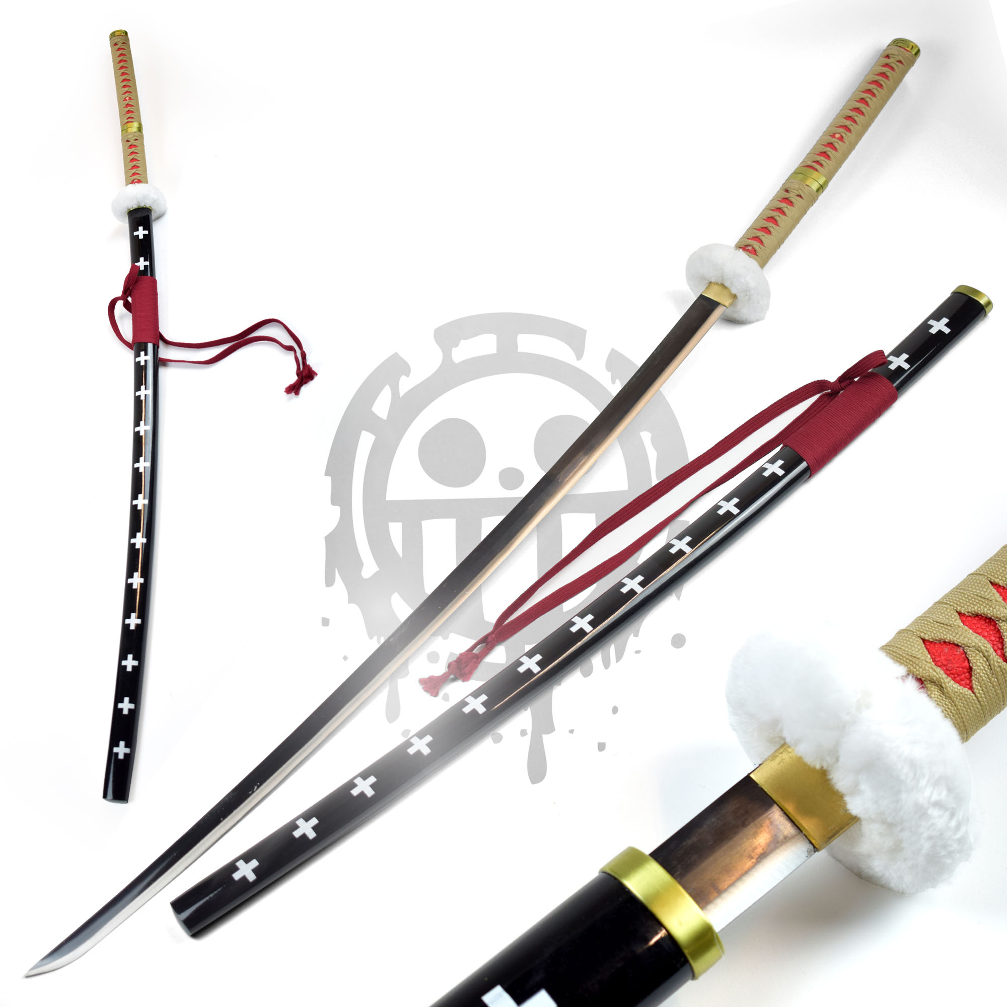 One Piece - Trafalgar Law´s Schwert in braun - handgeschmiedet