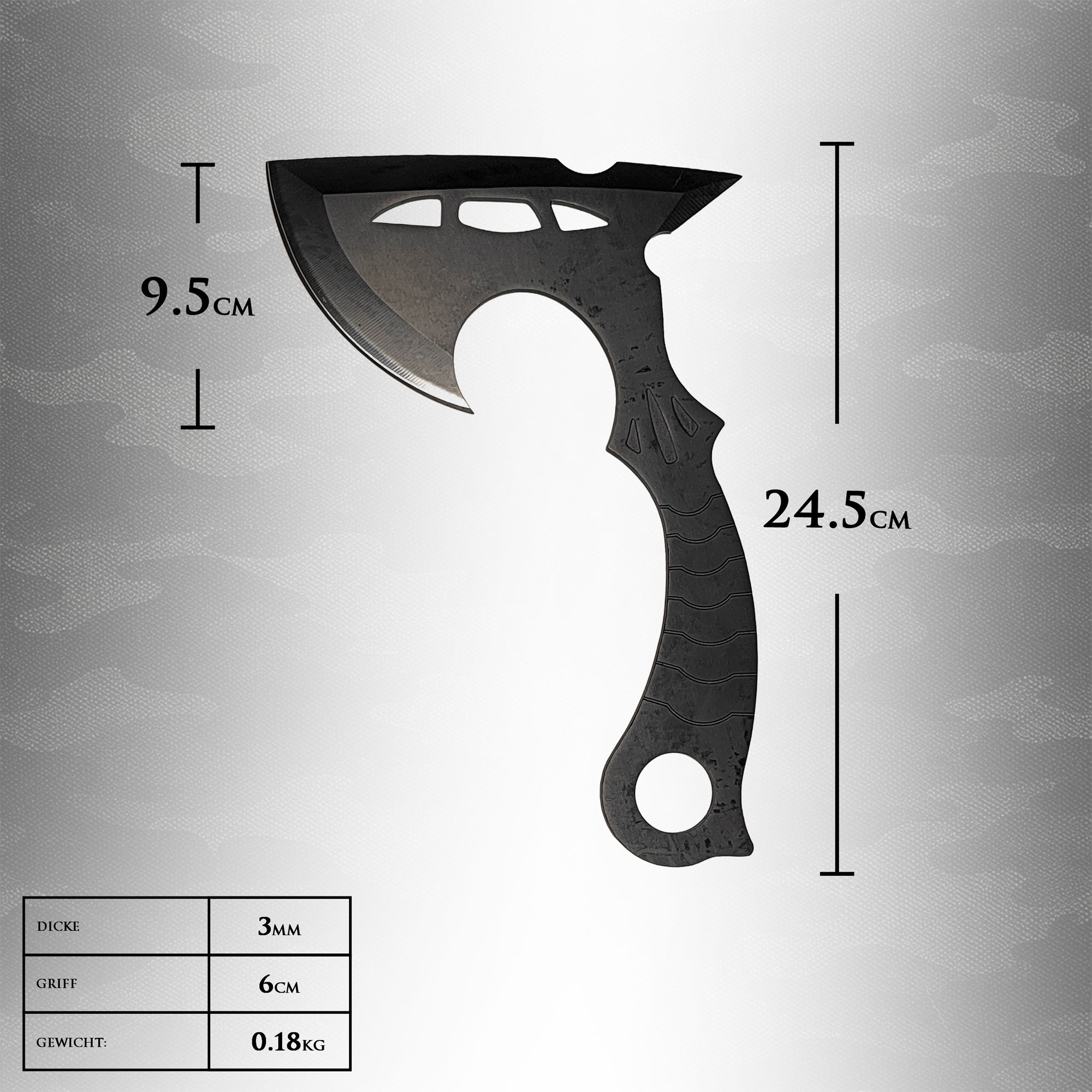 Wurfmesser & Wurfäxte Set 6-teilig – 3 Messer + 3 Äxte mit Nylon Tasche – 3Cr13 Stahl Throwing Set für Zielwerfen, Training & Outdoor
