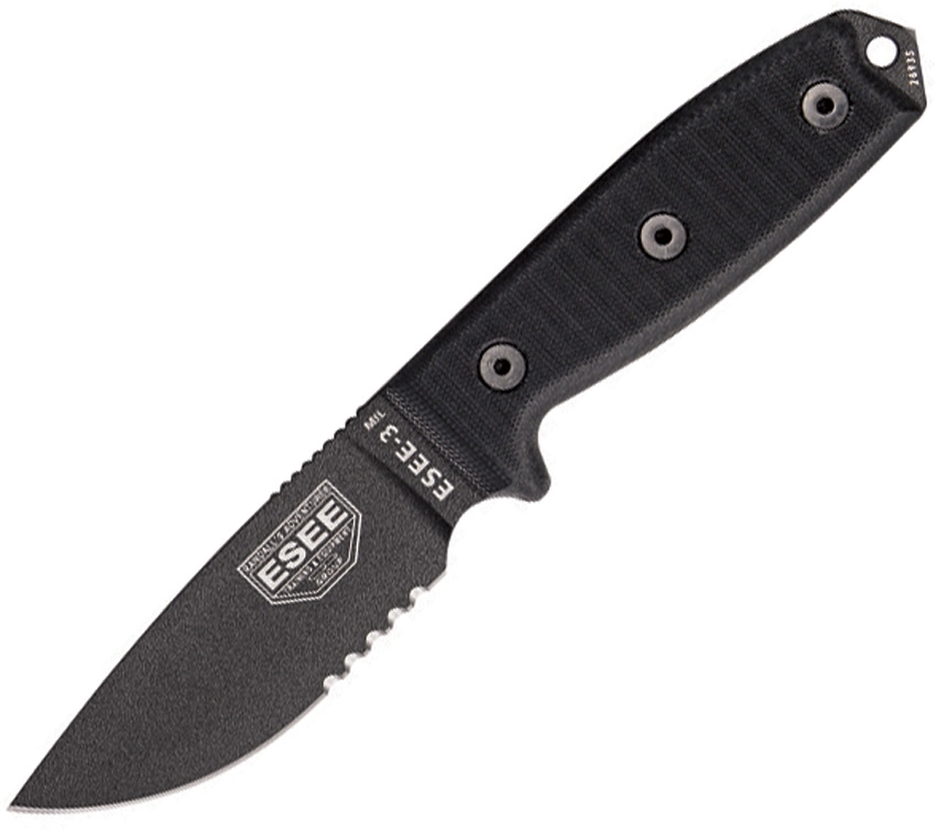 Model 3 Schwarz G10 Gezahnt 