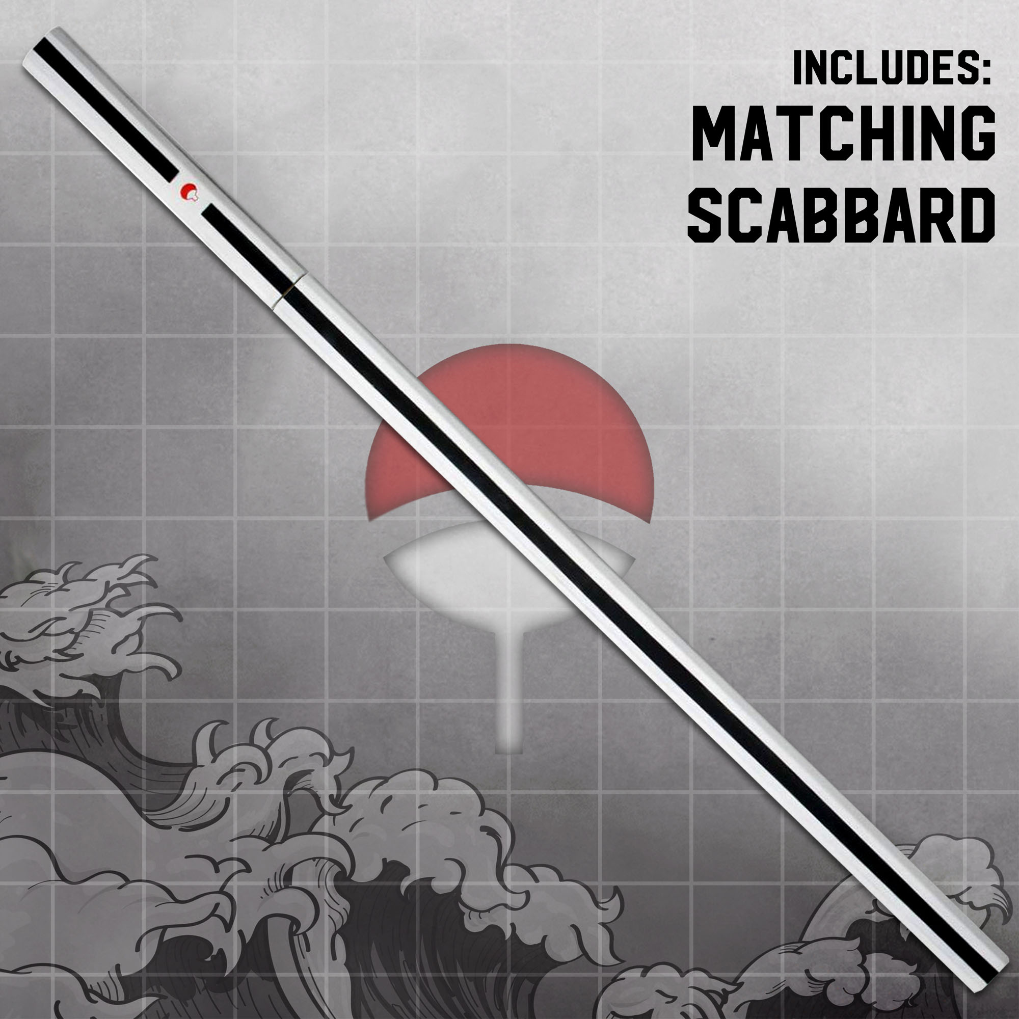 Anime Sasuke Uchiha Anime Katana - Handgeschmiedetes Schwert von Kusanagi, Sasuke Schwert Karbonstahl mit Scheide, Ninja, Samuraischwert, Anime Sasuke Schwert für Anime Kostüm & Anime Geschenke