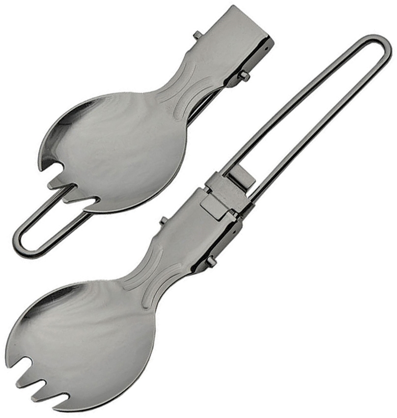 Spork, Faltbarer Outdoorlöffel mit Survivalgabel, perfekt zum Camping oder Zelten