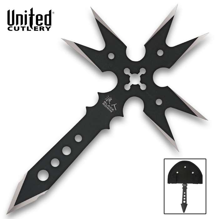 Schwarze Ronin Fantasie Gothic Wurfaxt