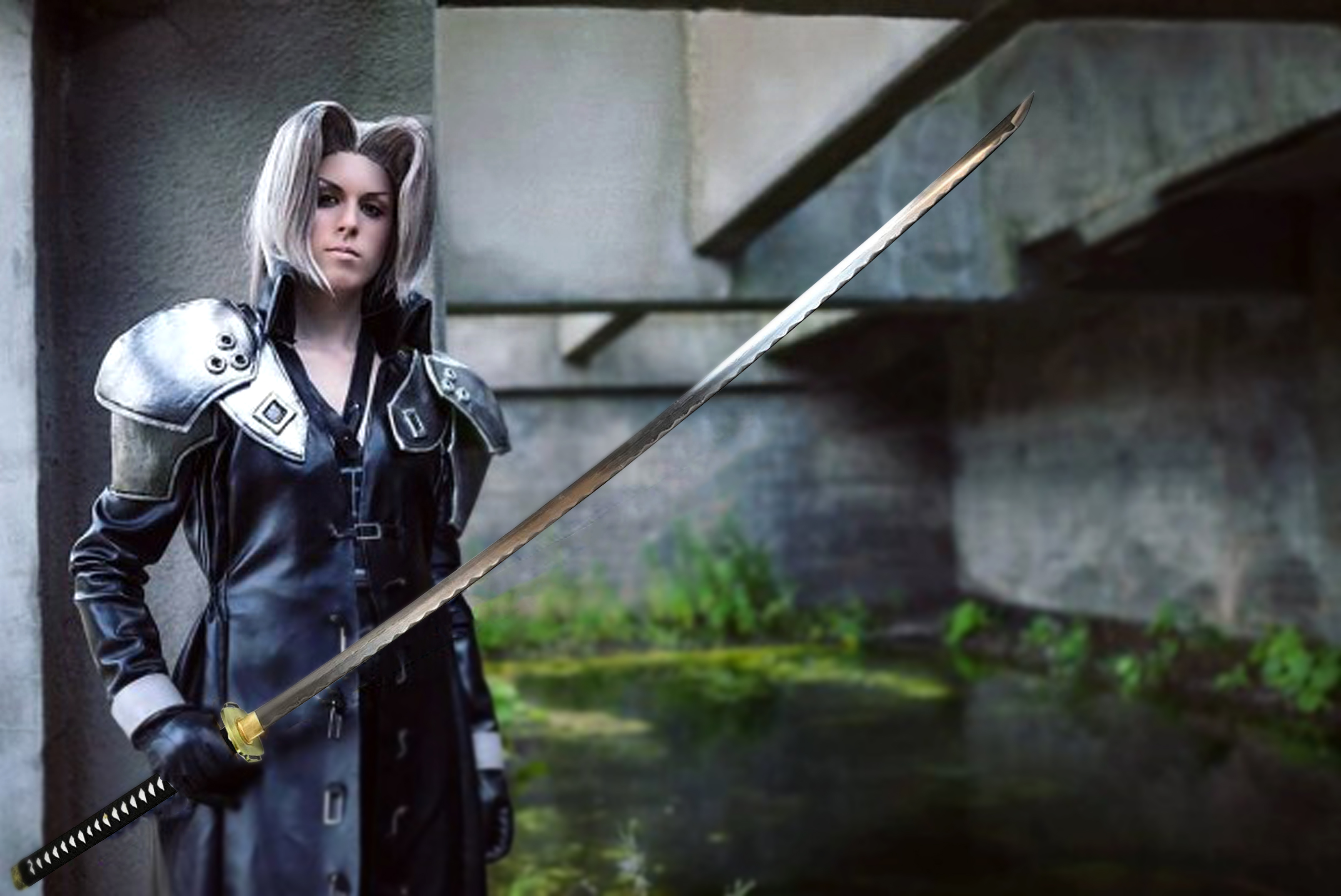 Sephiroth Masamune Schwert - handgeschmiedet, gefaltet - Set