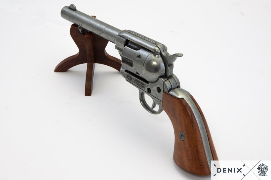 45er Colt Peacemaker grau mit 6 Patronen