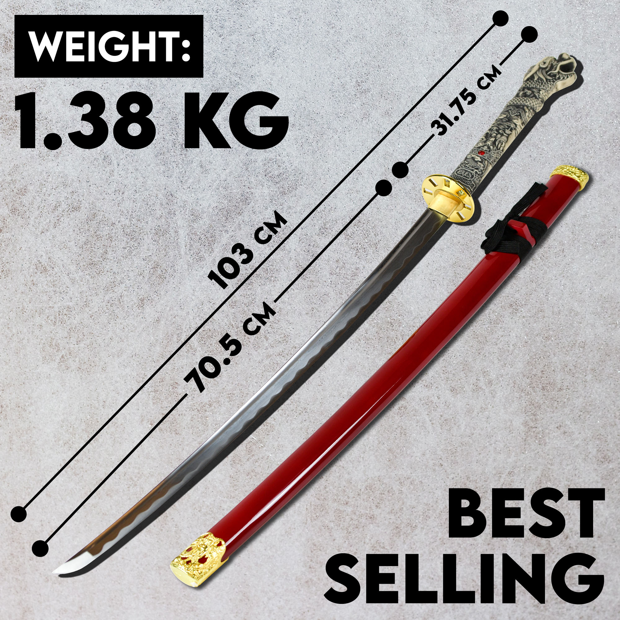 Highlander - Connor MacLeod Katana - handgeschmiedet & gefaltet, Set