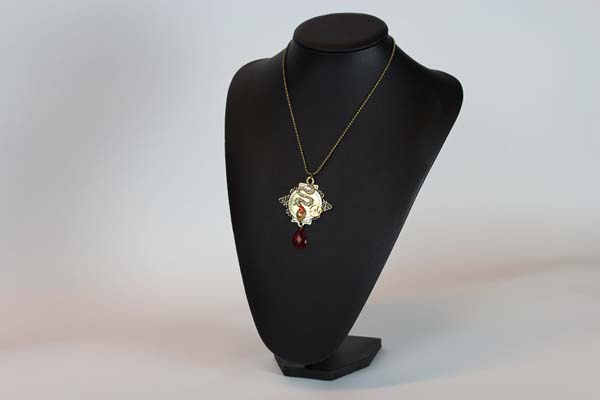 Steampunk Anhänger mit Kette - Schlange