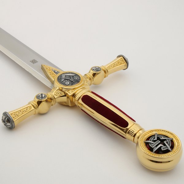 Freimaurer Schwert, Gold finish
