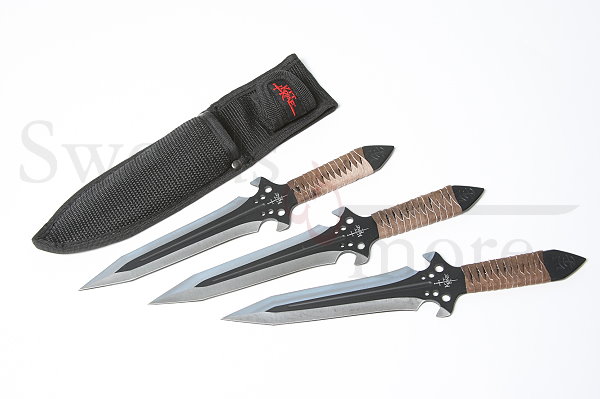 Kit Rae Hellhawk 3-er Wurfmesserset 24,8 cm, schwarz