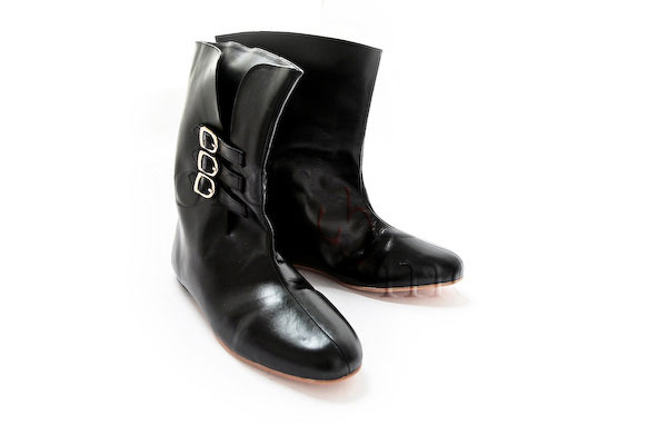 Mittelalterliche Lederstiefel, Größe 41