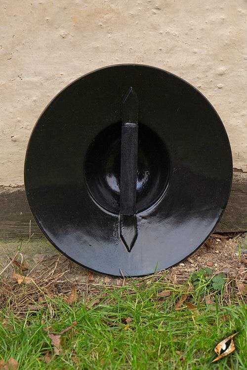 Fechtschild, dunkles Metall - LARP