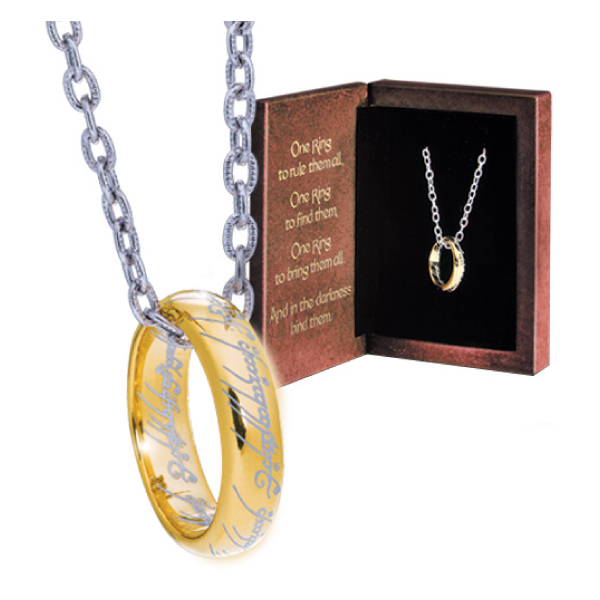 Herr der Ringe Ring mit Kette Der Eine Ring (Sterling Silber)