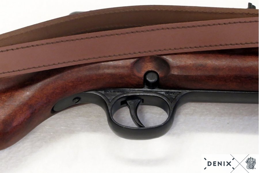 Deutsche MP 41 „Schmeisser“ mit Gurt aus Metall, Holzschaft, 9 mm, 2.WK
