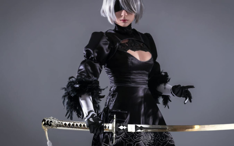 NieR:Automata - Schwert von 2B - handgeschmiedet & gefaltet, Set