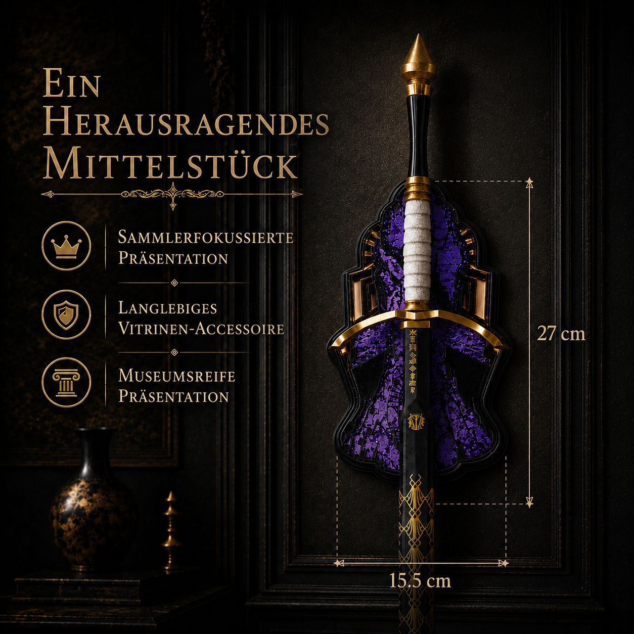 Clair Obscur Expedition 33 Gustaves Noahram Schwert 119,5cm | Edelstahl Zweihandschwert Replik inkl. Wandhalterung | RPG Gaming Cosplay Waffe & Deko-Schwert Sammlerstück