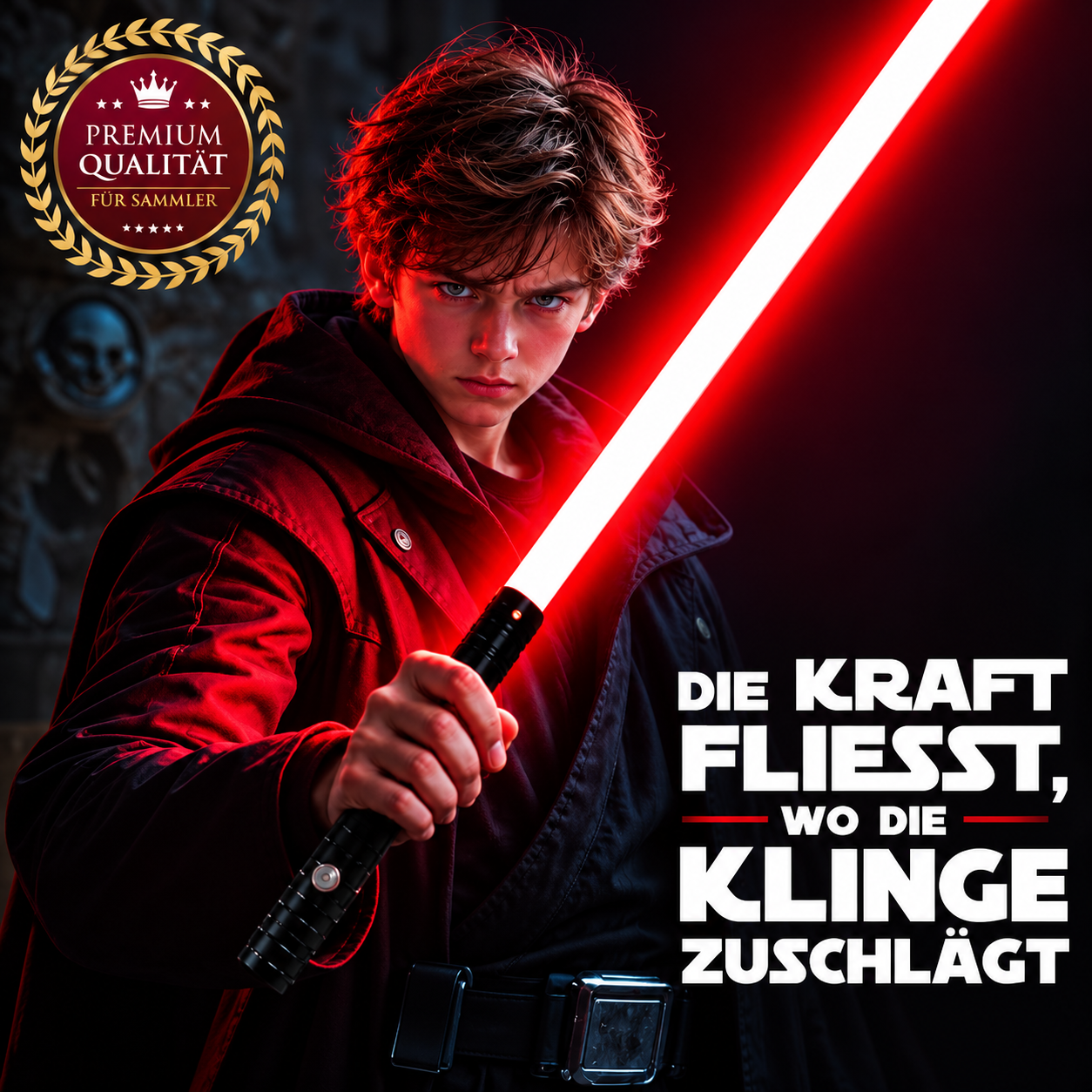 Galactic Shadow Lichtschwert Cosplay Replik LED FX Soundeffekten Akku 99 cm