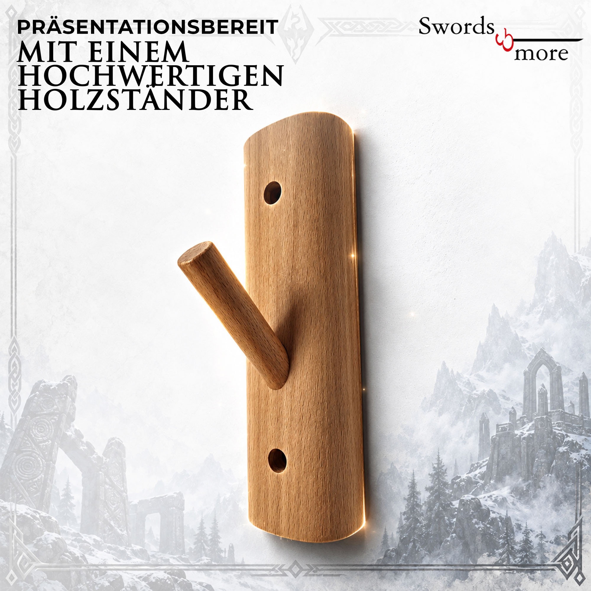 Skyrim Dragonborn Champions Club Hammer Metall Replik Inkl Wandhalter 86 cm