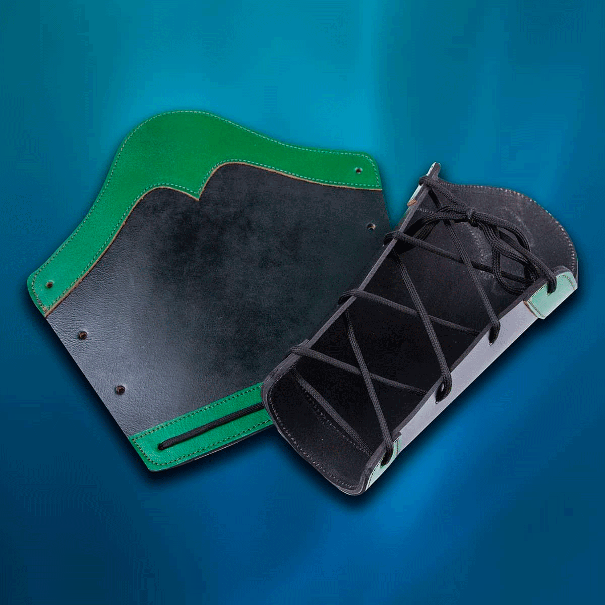 Armschutz Jäger – Leder, Grün