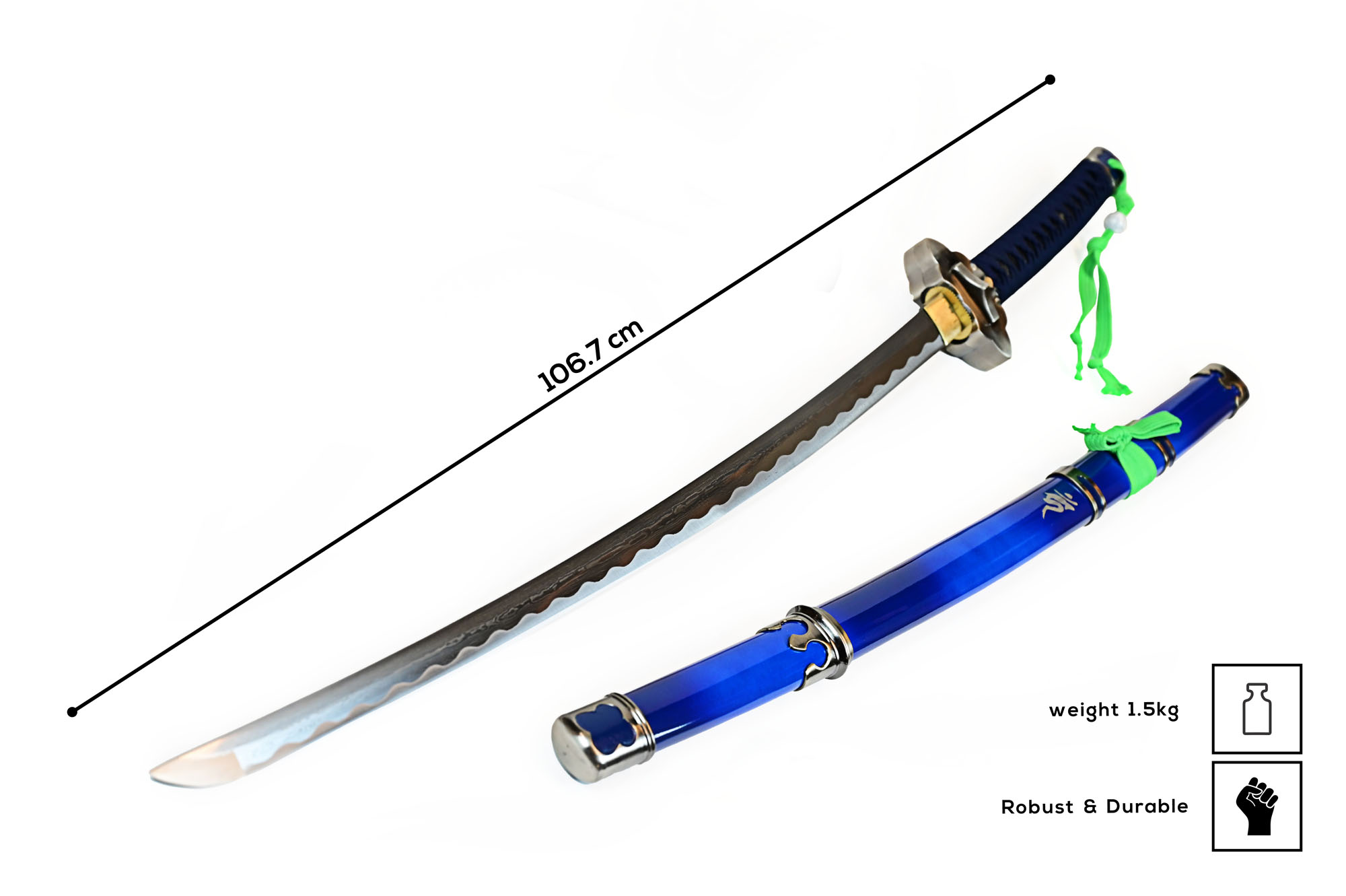 Blue Exorcist - Rin Okumura Schwert - gefaltet - Set