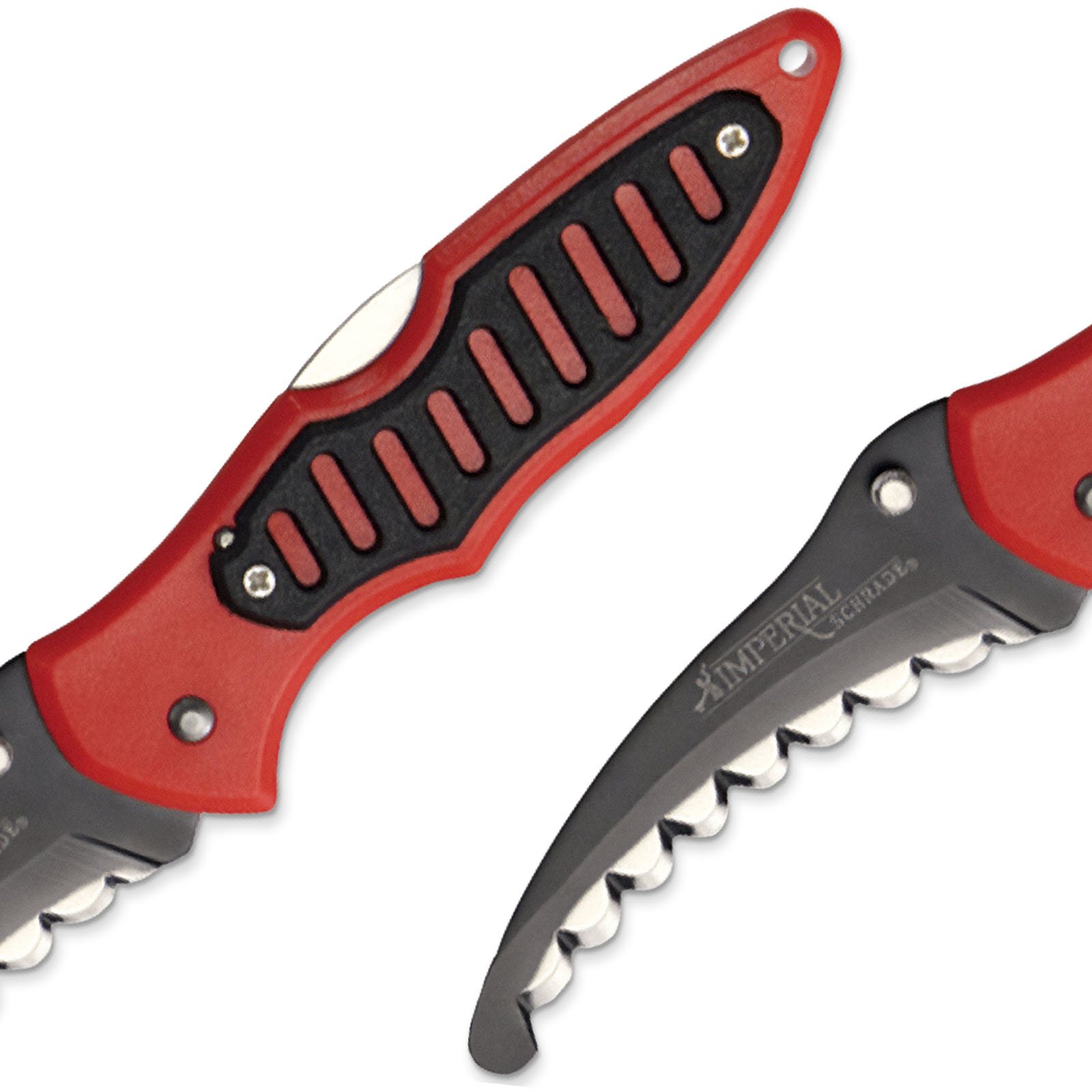 Rettungsmesser, rot/schwarz