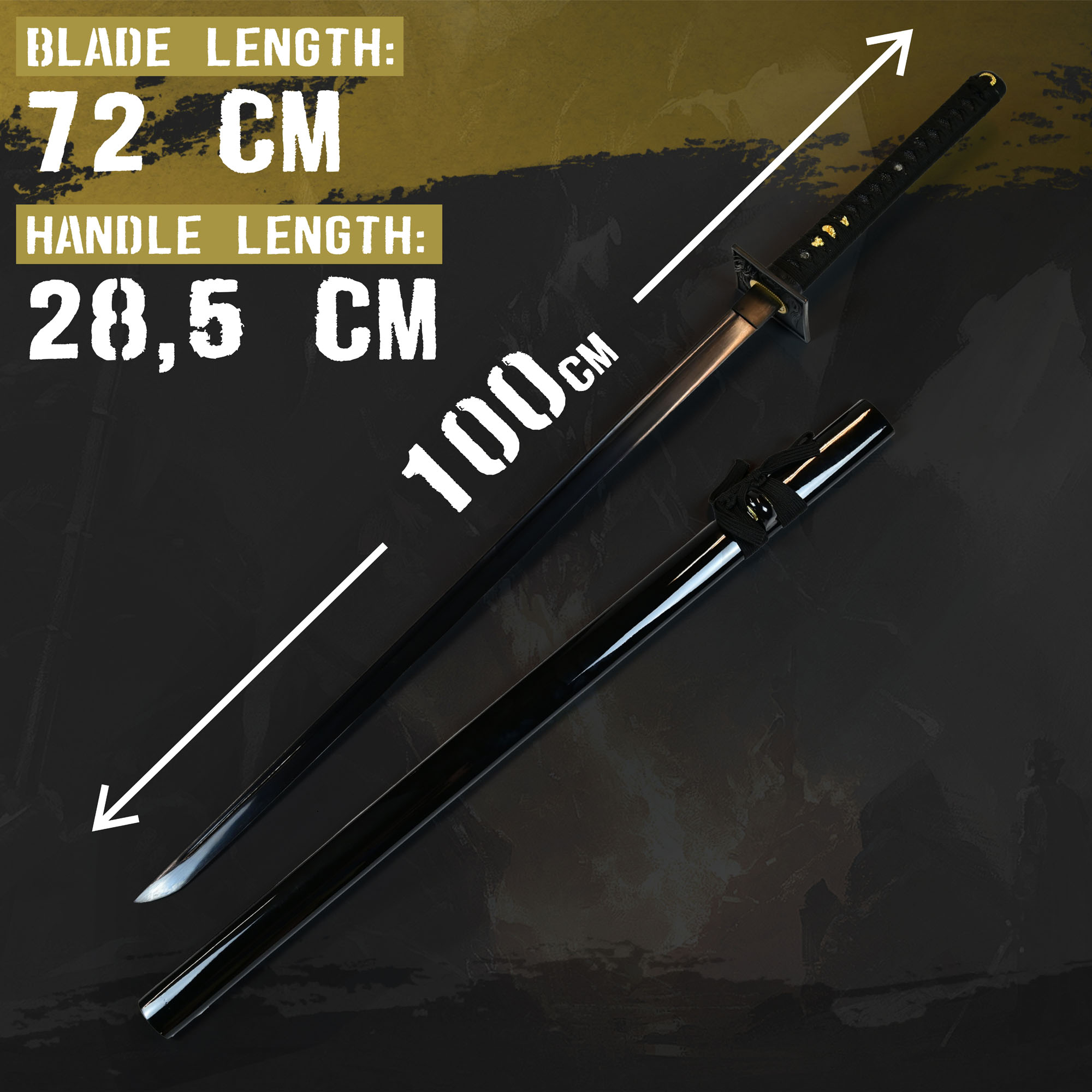 Schwarzes Damast Ninjato