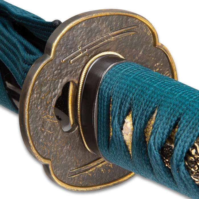 Shikoto Hammergeschmiedetes Longquan Master Teal Katana