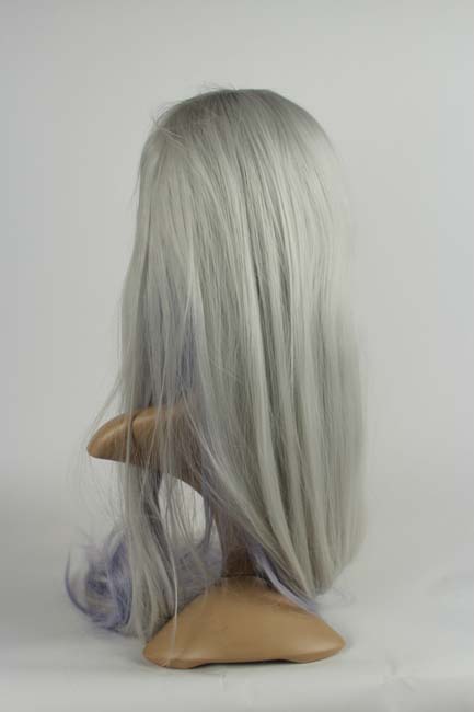 Standard Perücke – grau/hell lila – lang