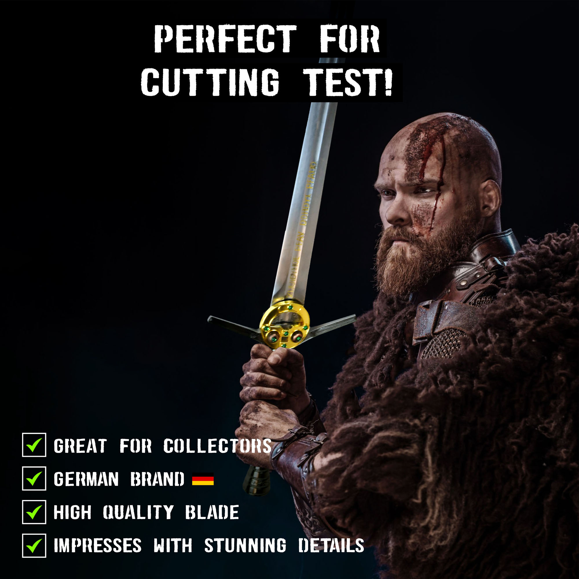 Witcher - Stahl Schwert mit Gürtel und Scheide - handgeschmiedet, Netflix Version - ltd Edition 500