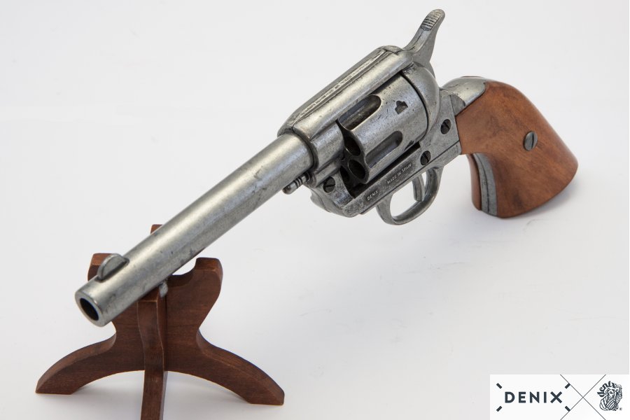 45er Colt Peacemaker grau mit 6 Patronen