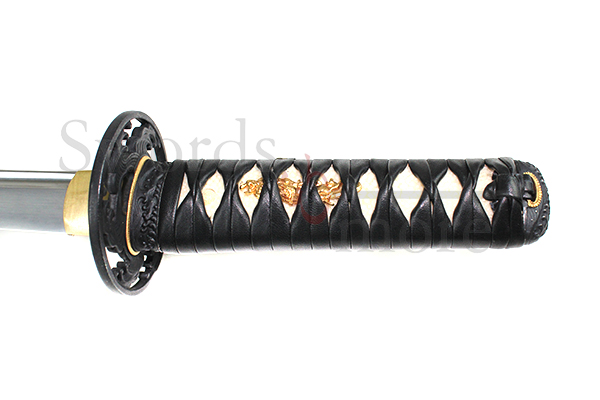 Wave Wakizashi (Bo-hi) Runde Tsuba