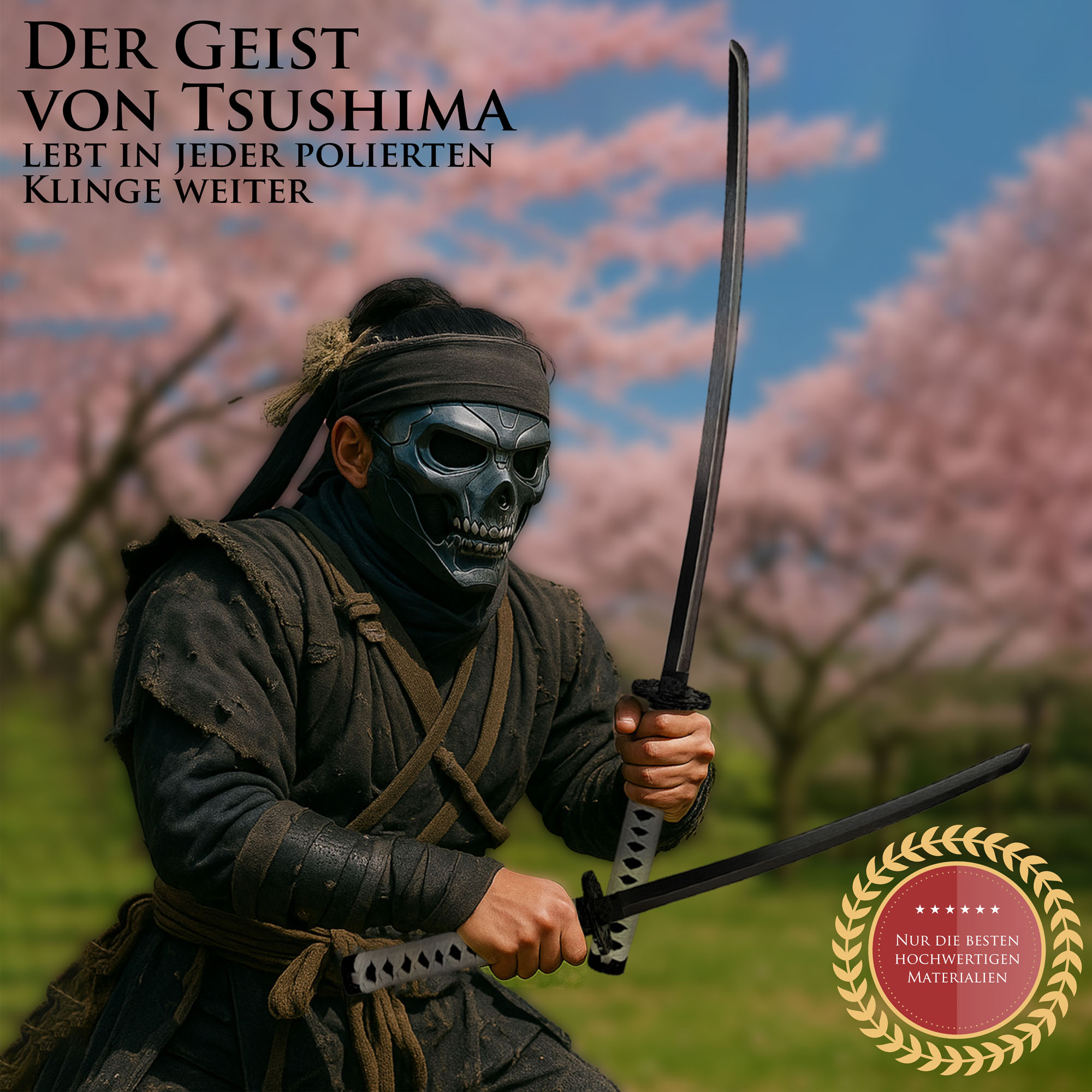 Ghost of Tsushima – Jin Sakai Katana & Wakizashi Set mit Ständer