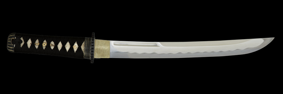 Daimyo Tamahagane Tanto 31,12 cm Silver Wheel
