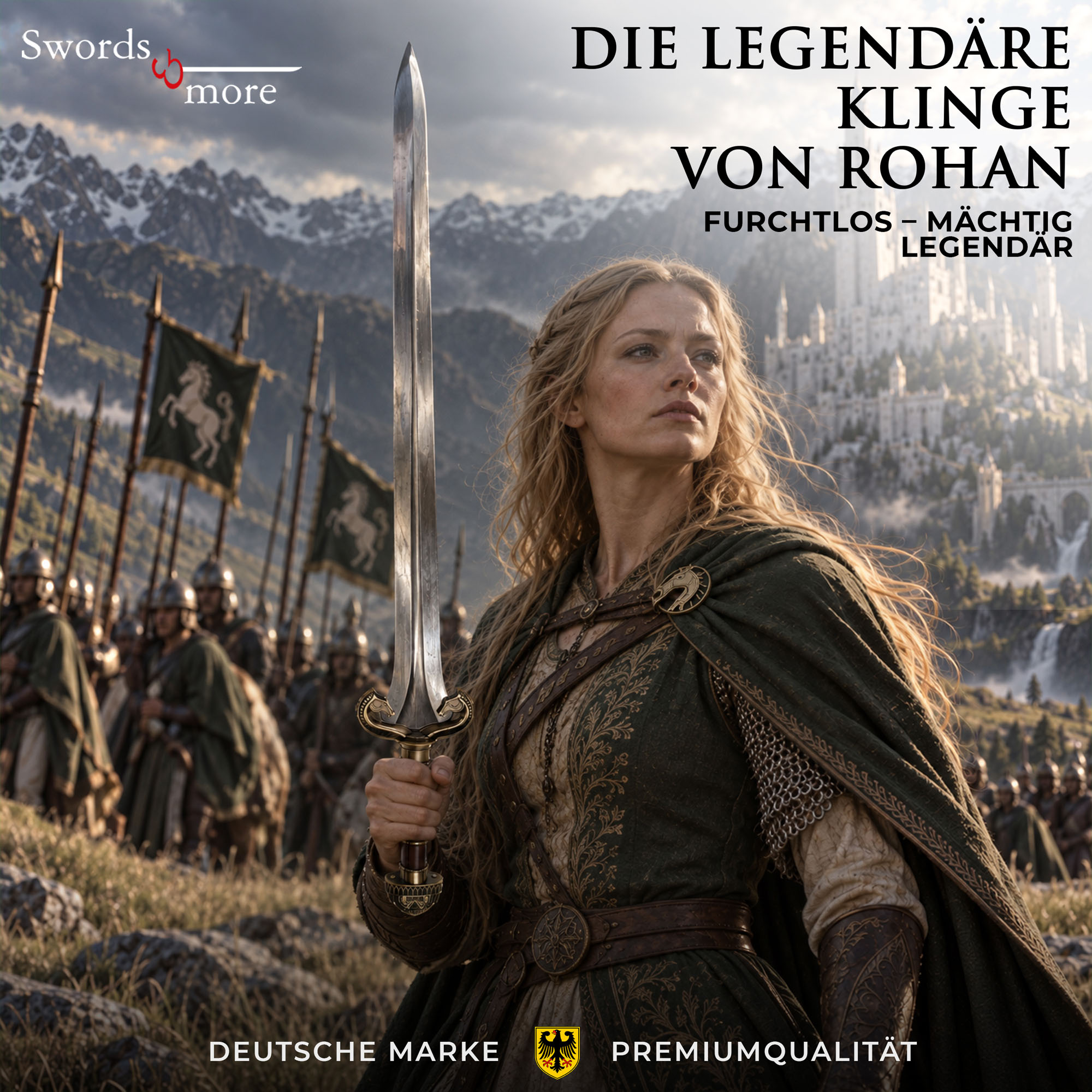 Herr der Ringe Éowyn Schwert Replik Aus Stahl Inklusive Wandhalterung 96 cm