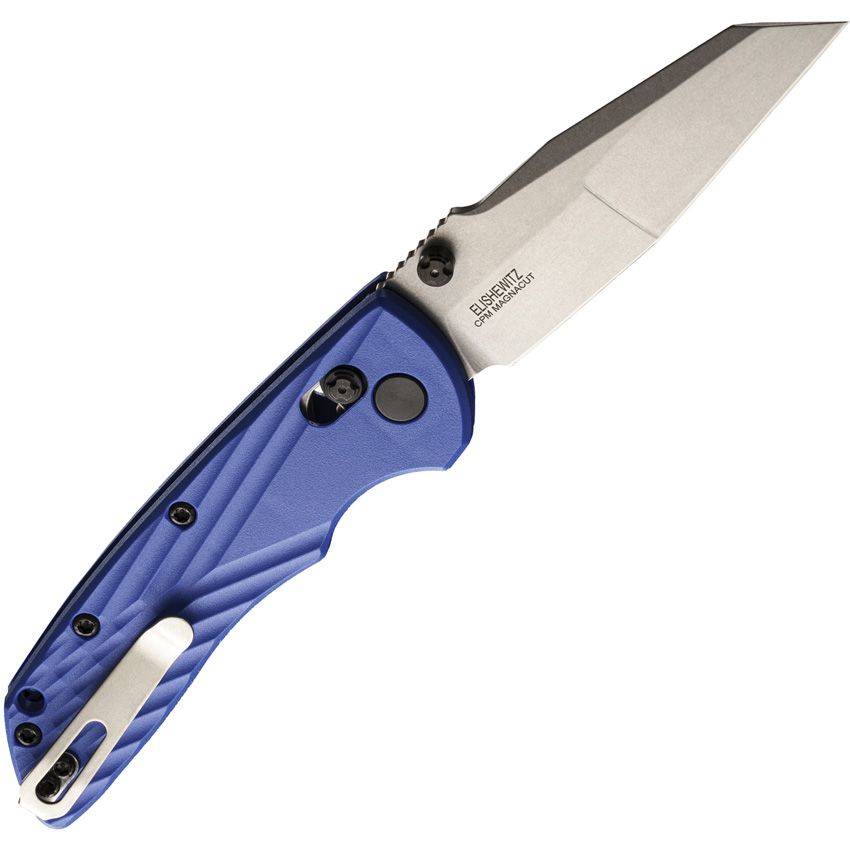 Deka ABLE, CPM-MagnaCut Stonewashed Modified Wharncliffe-Klinge, blauer Polymergriff
