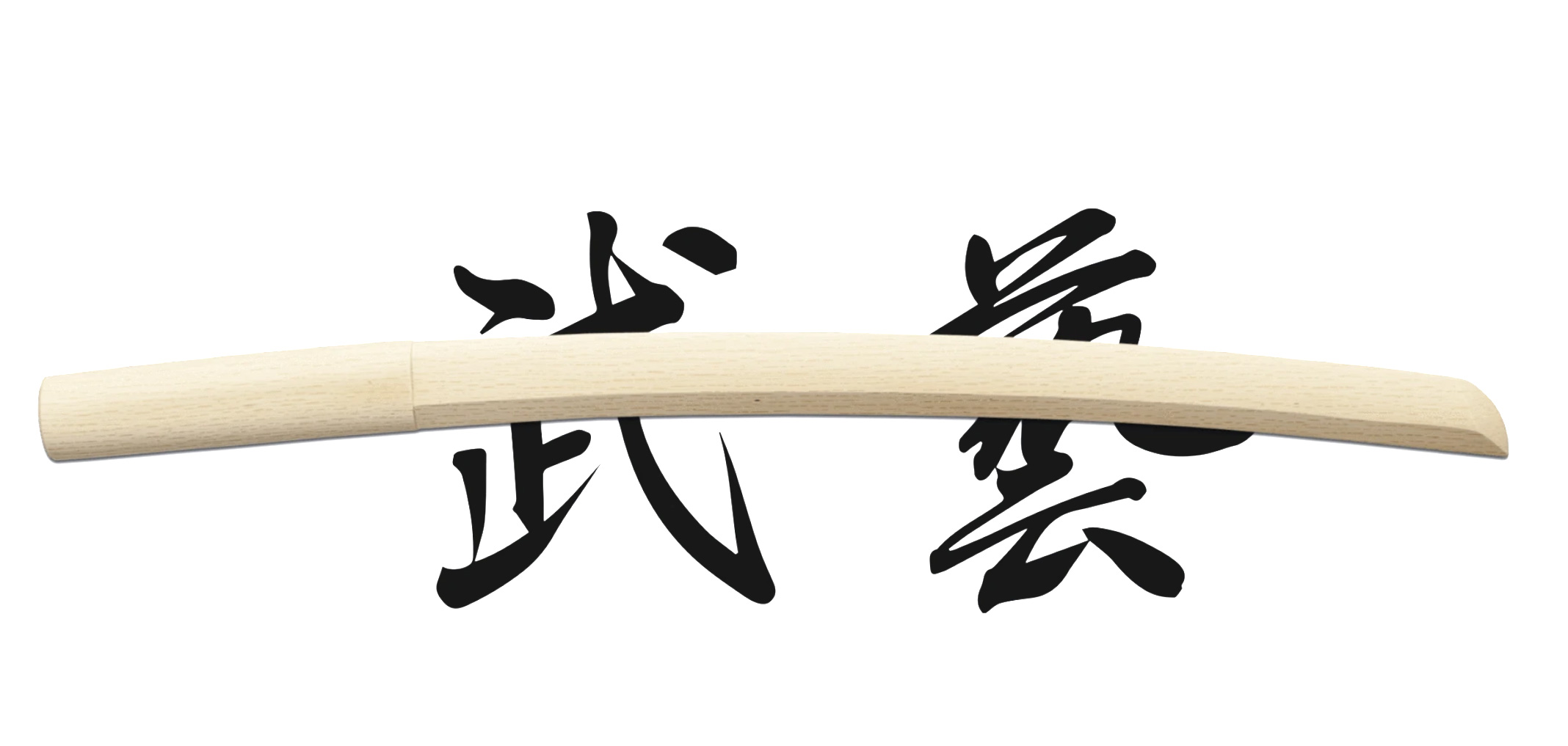 Weißes Bokken Shoto Wakizashi 