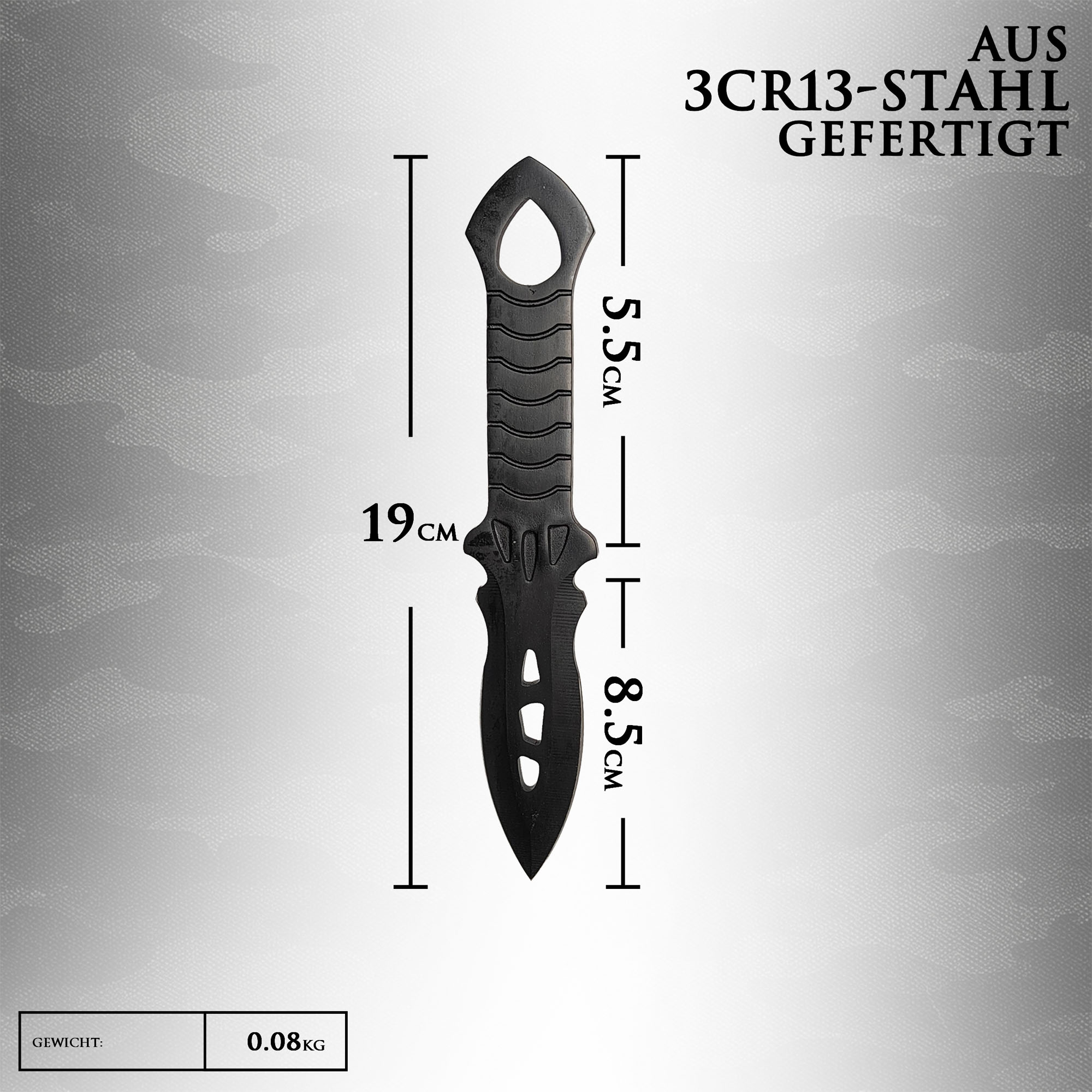Wurfmesser & Wurfäxte Set 6-teilig – 3 Messer + 3 Äxte mit Nylon Tasche – 3Cr13 Stahl Throwing Set für Zielwerfen, Training & Outdoor