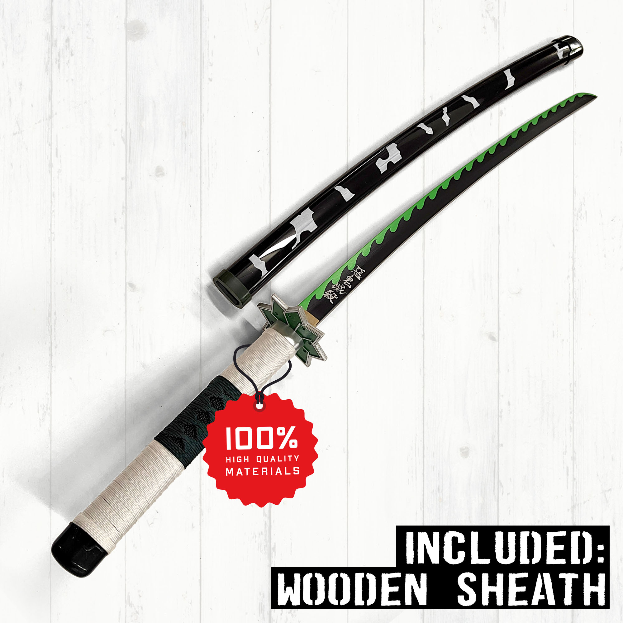 Demon Slayer - Sanemi Shinazugawa's Schwert aus Holz mit Scheide