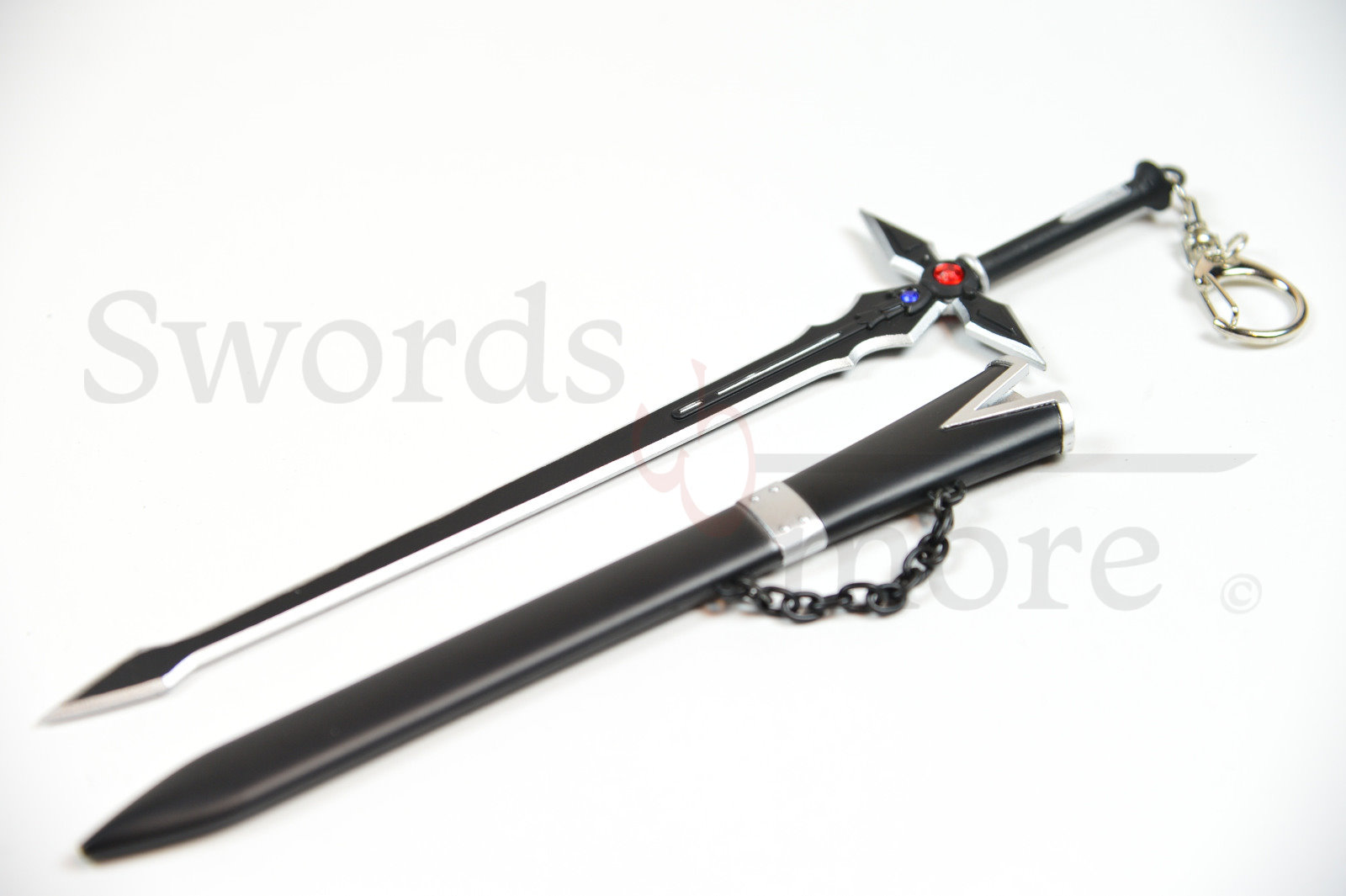 Sword Art Online – Schwarzer Dark Repulser Brieföffner mit Scheide und Ständer