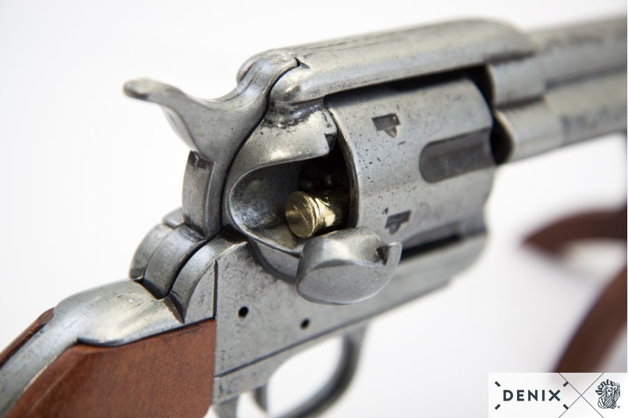45er Colt Peacemaker grau mit 6 Patronen