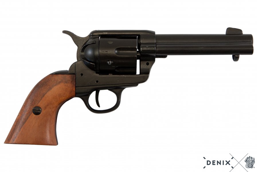 45er Colt Peacemaker schwarz, mit 6 Kugeln