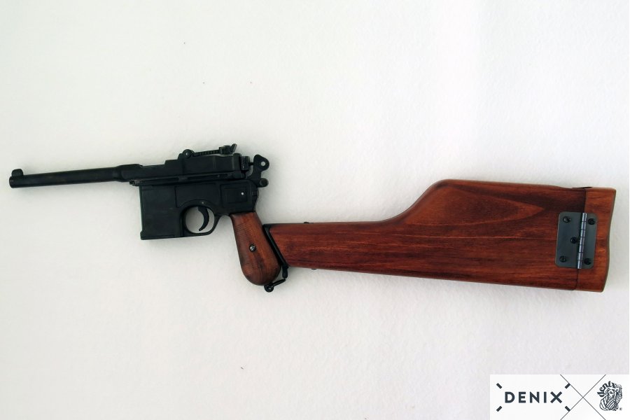 Mauserpistole C96 mit Gewehrschaft aus Holz, Deutschland 1896